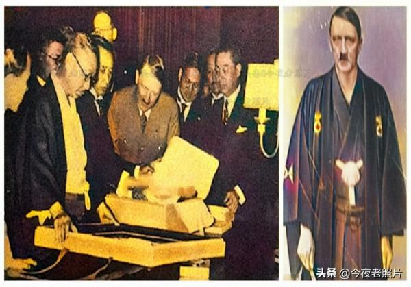 老照片：希特勒穿日軍送的和服，美軍腳踩死亡的女兵，用牙拉箭
