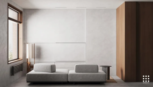 62㎡水泥灰+原木，溫暖舒適