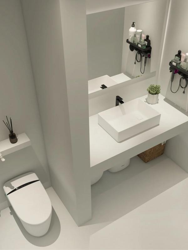 無縫一體的浴室