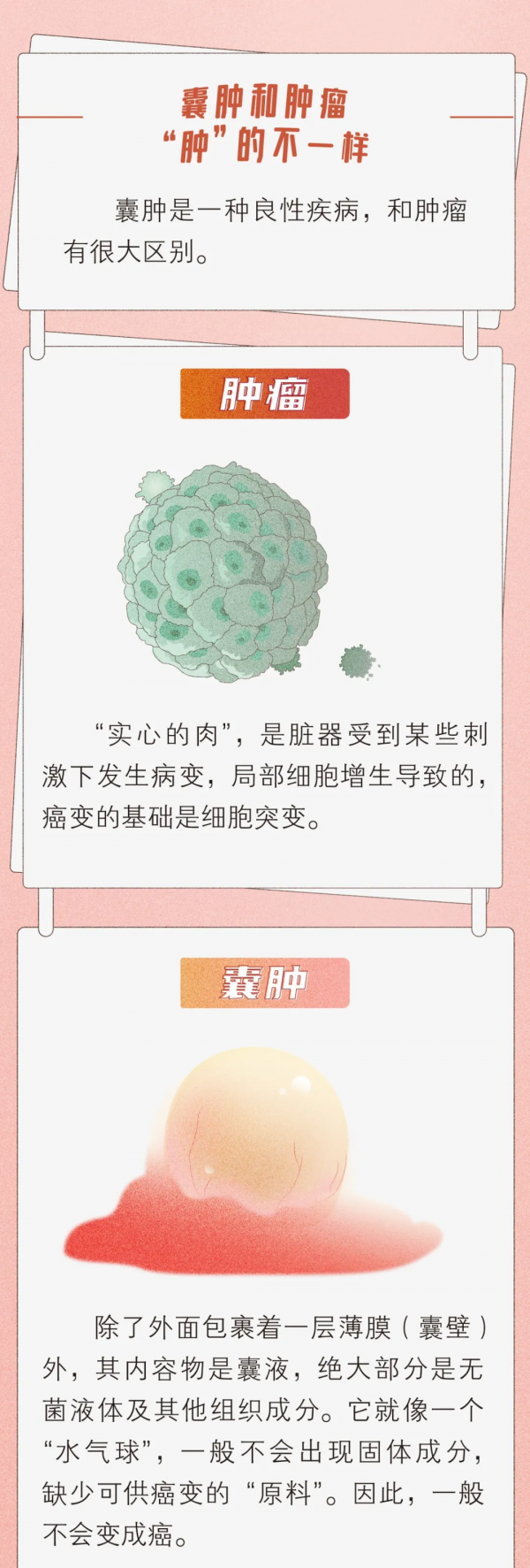 囊腫和腫瘤，「腫」的一樣嗎？