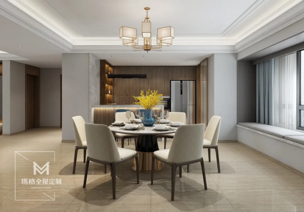 羨慕！鄰居家的262㎡新中式雅居，光玄關就甩我家的幾條街