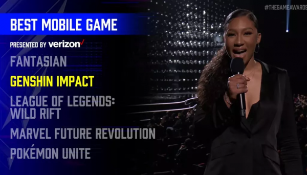 《原神》“全球大滿貫”成就達成，榮獲TGA年度最佳手遊