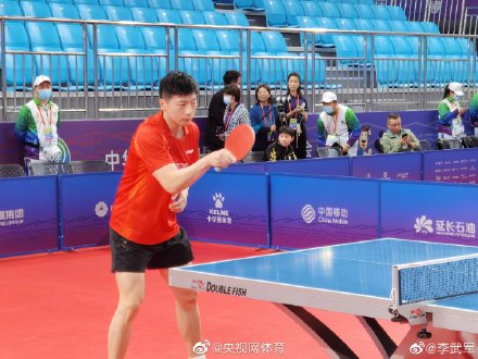 國乒選手全運會訓練照