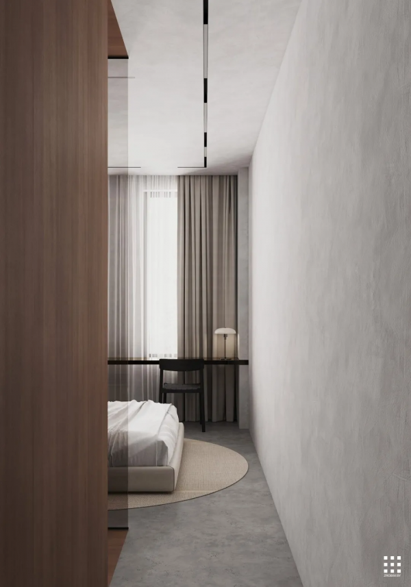 62㎡水泥灰+原木，溫暖舒適