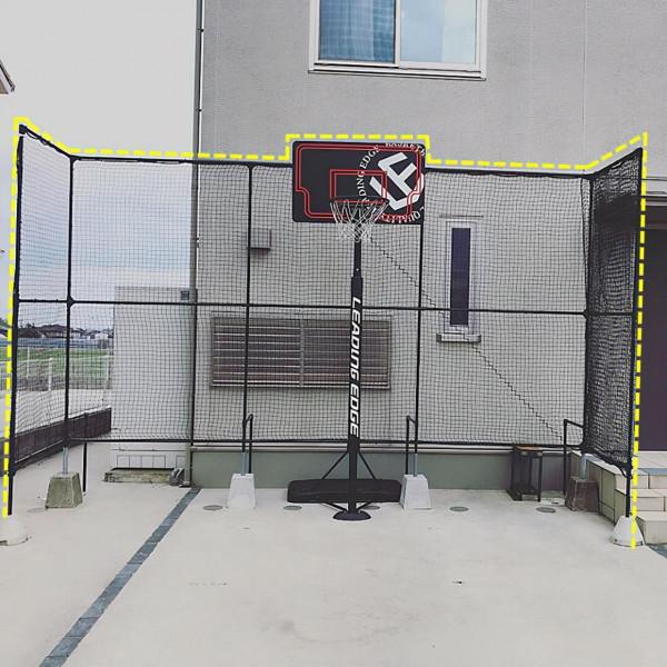 院子不種樹也不種菜，夷為平地再圍3米高護欄，圈個籃球場家裡用