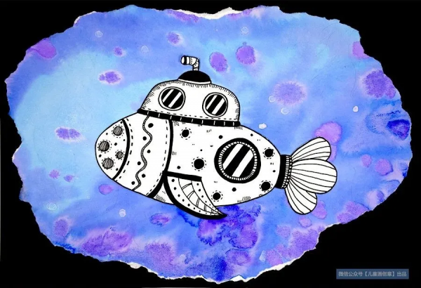 兒童畫教程 | 可以潛水的船隻——潛水艇