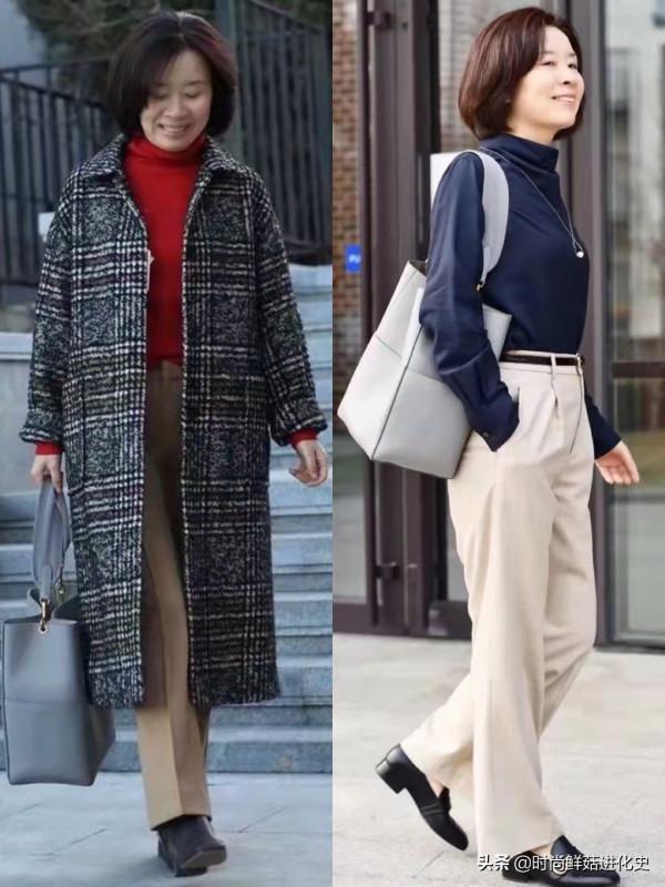 今秋流行一種新褲子，叫“卡其棕褲”！50、60歲女人穿更時髦高階