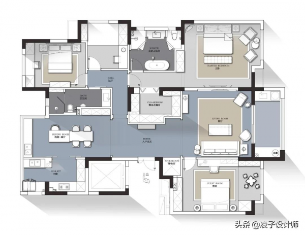 210㎡現代輕奢風大宅，生活與品質的交織，高階風雅