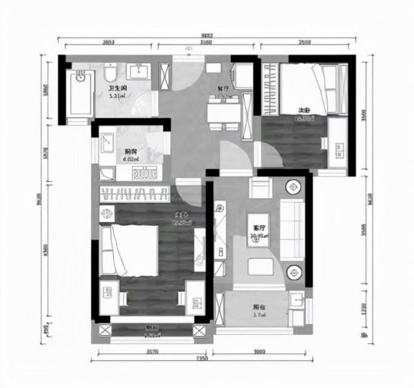 裝修實景：90平兩室兩廳，自己設計找朋友裝修，完工效果著實棒