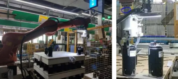 如何透過機器人3D視覺對家電中的壓縮機實現自動化上下料的？