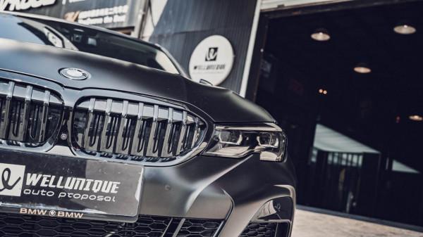 超帥低趴黑武士！寶馬3系貼TMD電光金屬黑