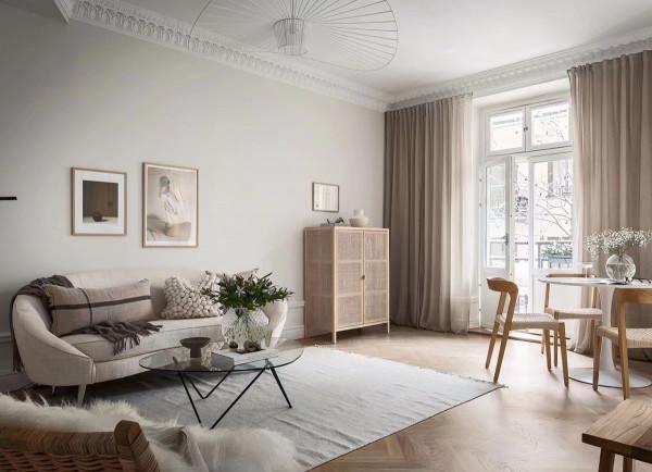 30歲瑞典女人58㎡的一室公寓,溫柔米色調,住起來很舒服 30歲瑞典女人58㎡的一室公寓,溫柔米色調,住起來很舒服
