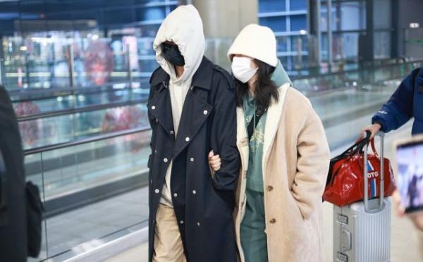 謝娜張傑風波後首現身！久違露面變低調，穿大衣走機場不再露臉