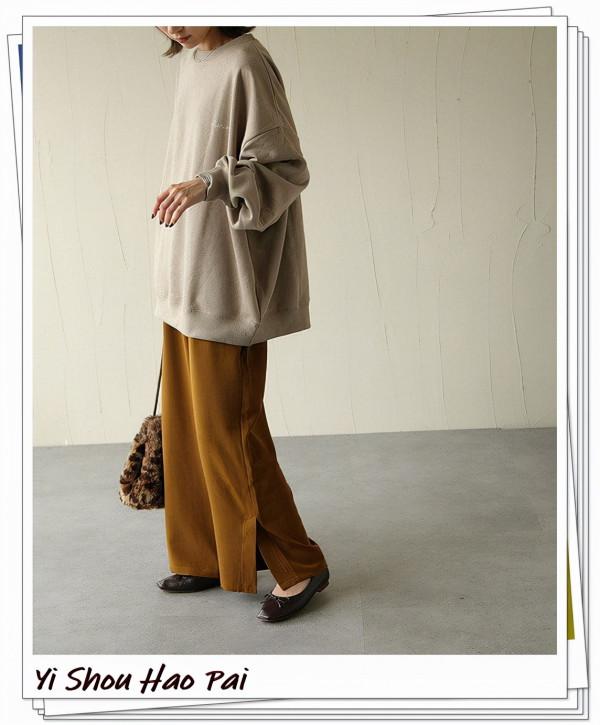 棕色闊腿褲的秋冬穿搭示例！這些顏色的上衣都可以和它搭配