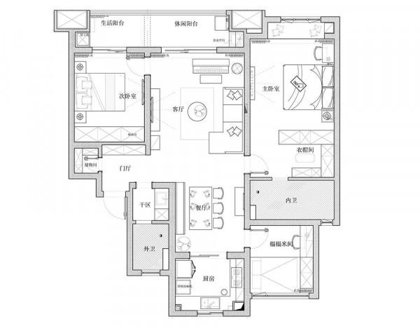 北歐三居室大變身，融入浪漫元素，讓每一天的生活都變得有趣