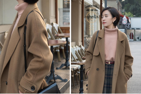 誰說小個子不能穿長大衣？看這位身高158博主的示範，思路很清晰