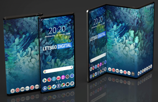 爆料丨三星雙摺疊屏手機專利曝光，還為手寫筆預留了凹槽