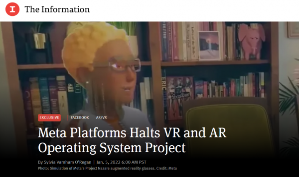 Meta否認作業系統研發受挫,並打起了招聘廣告 Meta否認作業系統研發受挫,並打起了招聘廣告