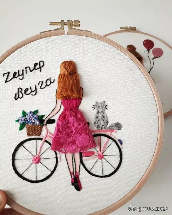 像真發一樣可以編的髮型都能繡出來，如此立體的繡法怎麼能錯過