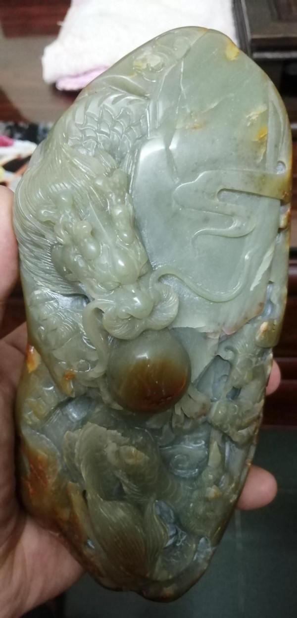 沙棗青籽料擺件