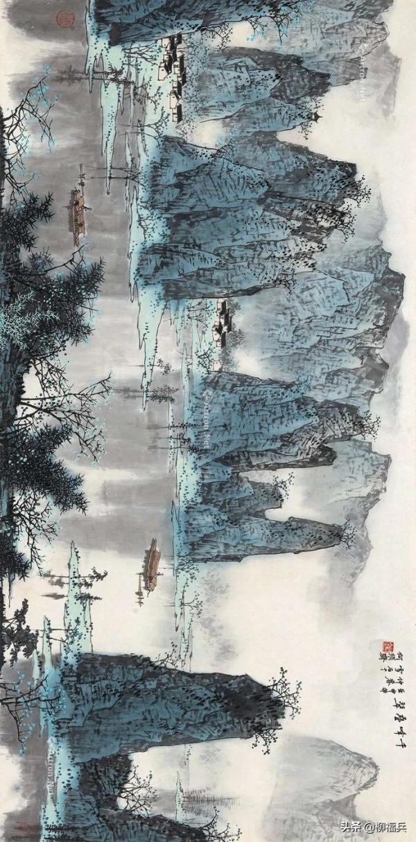 名家山水畫《疊翠圖》欣賞