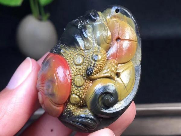 滿漿九口南紅黃皮包漿