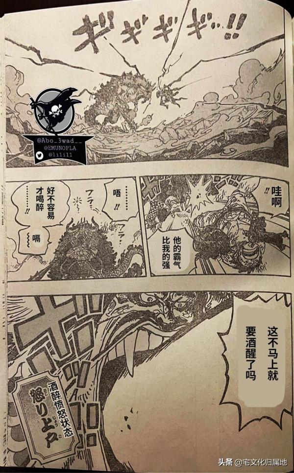 海賊王1037話「個人漢化」凱多醉拳戰路飛象主現身和之國