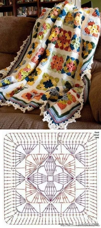 自從學會了鉤方格小花片，家裡大大小小的物件再也沒人比得上