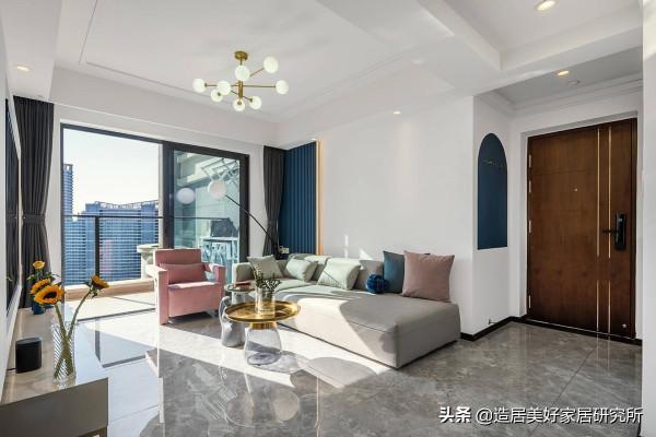 現代輕奢 ▏重塑120㎡複式家，用色彩演繹空間浪漫