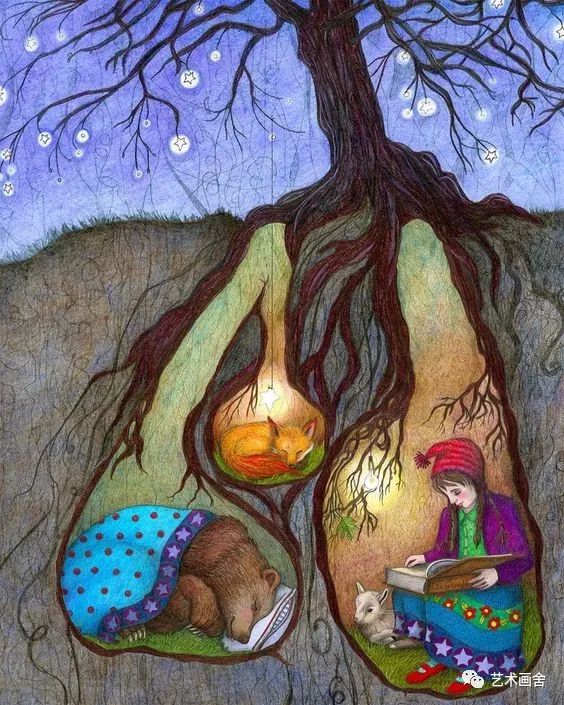 兒童畫素材｜冬天快來啦！小動物準備冬眠啦