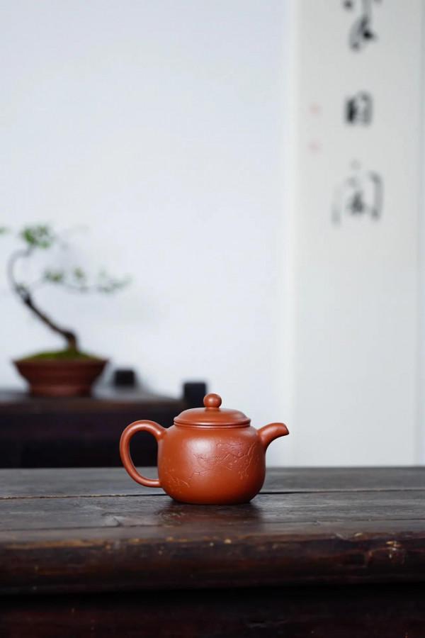 匏尊 文心老師全手工製作原礦粗砂大紅袍