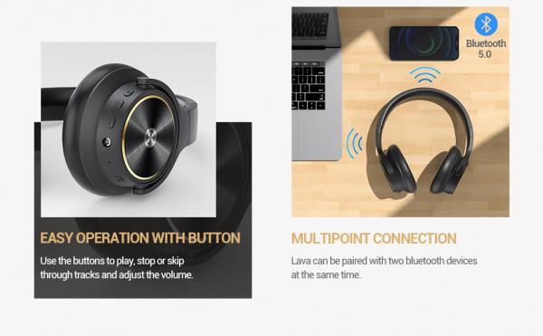 Cystereo Lava藍芽耳麥高通3024晶片＋YAMAHA音效晶片＋ANC主降噪