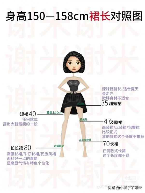150小個子必備穿搭技巧 | 穿衣對照表