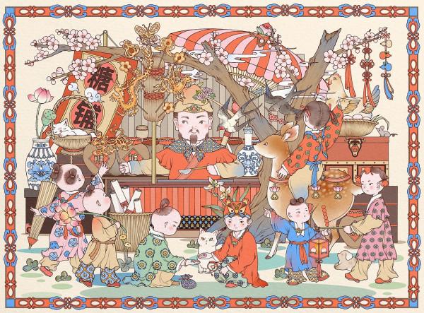 虎年糖畫丨當插畫結合傳統文化，會擦出怎樣的火花？