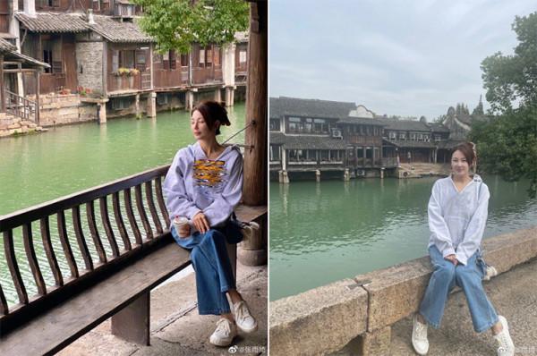張雨綺穿“破爛”衛衣現身烏鎮 曬遊客照心情好