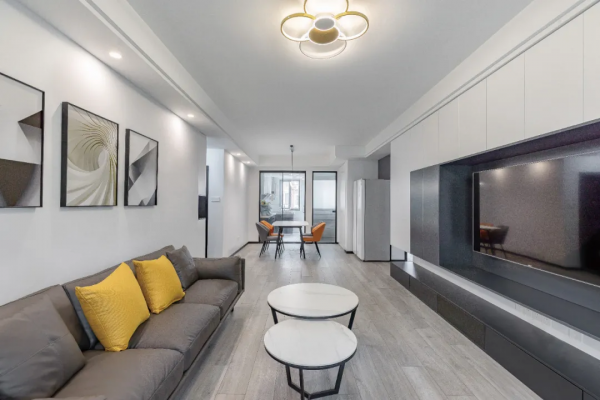 絕了！90㎡老房改造成“極簡黑白灰”，高階感爆棚