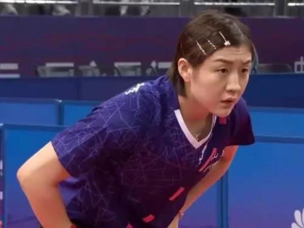 乒乓球第二日比賽，劉詩雯10-0選擇讓球，陳夢無奈慘敗，孫穎莎穩