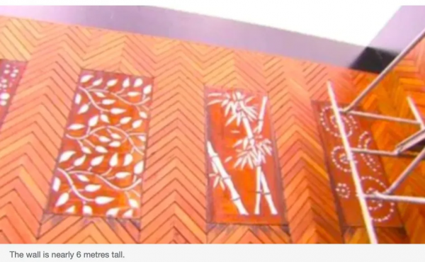 男子被新冠逼瘋，在自家院子豎起近6米圍牆，自誇為“長城”，鄰居怒了