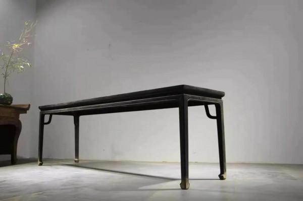 高束腰畫案，樸雅捲雲紋畫案，高束腰香桌