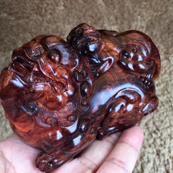 海黃老料-父子貔貅 海黃老料-父子貔貅