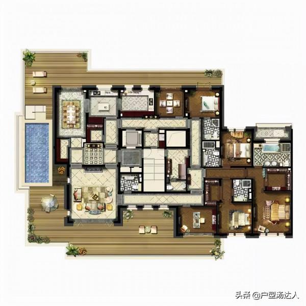 420平方內設天際無界泳池與超奢闊景觀花園的極品大宅戶型