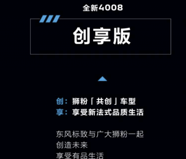 獨特冰山藍車身，標緻4008與使用者共創車型正式命名創享版