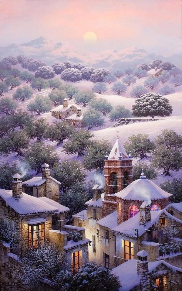 不是黑色的夜景，路易斯·羅梅羅的作品欣賞