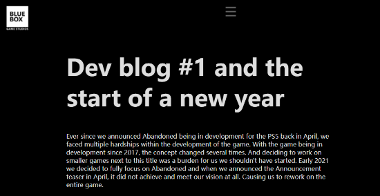 恐怖遊戲《廢棄》明年Q1公佈有趣內容 或為免費試玩