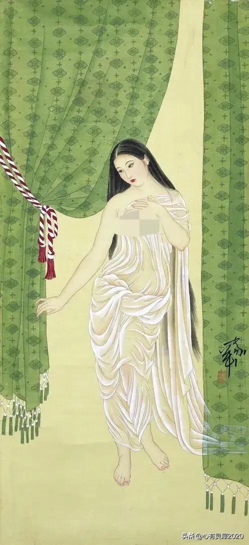 兩位畫家筆下的女性人物工筆畫，柔美脫俗，靈氣逼人