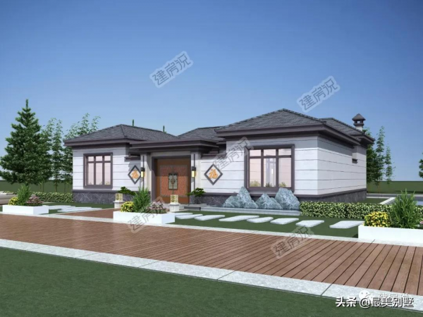 這款一層新中式別墅，養老房的最佳選擇，啥時候回鄉給父母建？