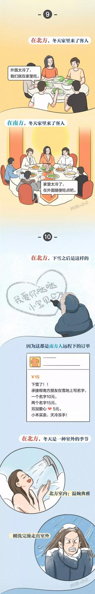 漫畫 南方人跟北方人的“過冬”方式，區別不是一般大