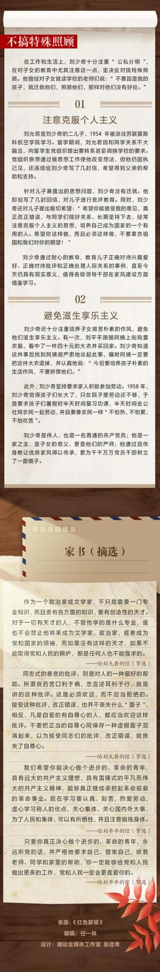 劉少奇家規故事：嚴於用權 艱苦樸素