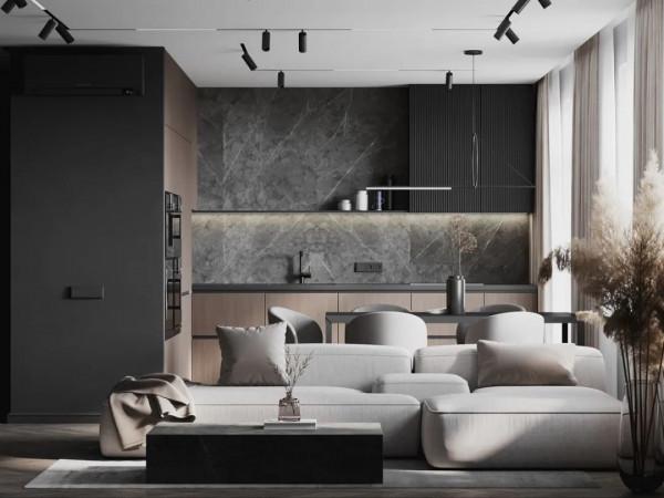 極簡高階灰與木質元素的和諧搭配，時尚又帥酷