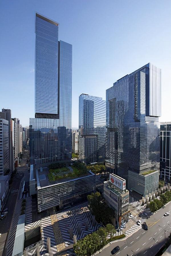 以企業總部看&mdash;&mdash;全球五大通訊裝置供應商，三星中興以超高層引領